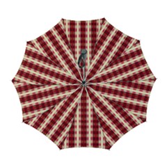 Retro 60s 50s Plaid Pattern 4 Automatic Folding Umbrella With Case (large) by violetheavensky