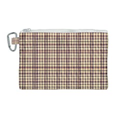 Retro 60s 50s Plaid Pattern 3 Canvas Cosmetic Bag (large) by violetheavensky