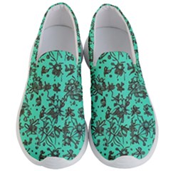 Mid Century Retro Floral 1970s 1960s Pattern 102 Men s Lightweight Slip Ons by violetheavensky