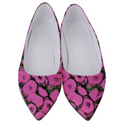 Mid Century Retro Floral 1970s 1960s Pattern 100 Women s Low Heels by violetheavensky
