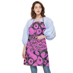 Mid Century Retro Floral 1970s 1960s Pattern 100 Pocket Apron by violetheavensky