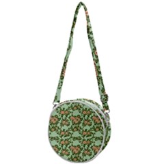 Retro 1880s Flowers Pattern 5 Crossbody Circle Bag by violetheavensky