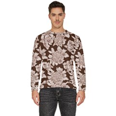 Mid Century Retro Floral 1970s 1960s Pattern 106 Men s Fleece Sweatshirt by violetheavensky