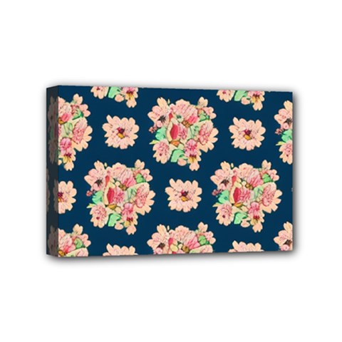 Retro 1880s Flowers Pattern 7 Mini Canvas 6  X 4  (stretched) by violetheavensky