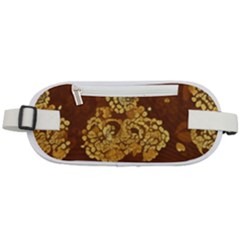 Mid Century Retro Floral 1970s 1960s Pattern 95 Rounded Waist Pouch by violetheavensky