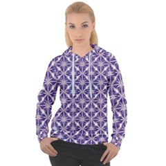 Royal Fractal Pattern 4 Women s Overhead Hoodie by violetheavensky