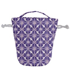 Royal Fractal Pattern 4 Drawstring Bucket Bag by violetheavensky