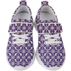 Royal Fractal Pattern 4 Kids  Velcro Strap Shoes by violetheavensky