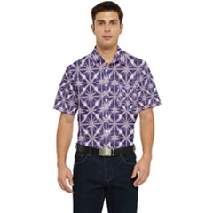 Royal Fractal Pattern 4 Men s Short Sleeve Pocket Shirt  by violetheavensky