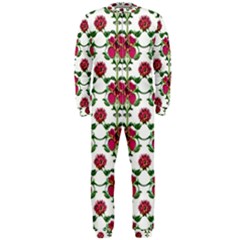 Retro 1880s Flowers Pattern 2 Onepiece Jumpsuit (men) by violetheavensky