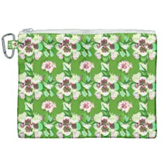 Retro 1880s Flowers Pattern 4 Canvas Cosmetic Bag (xxl) by violetheavensky