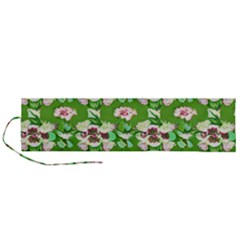 Retro 1880s Flowers Pattern 4 Roll Up Canvas Pencil Holder (l) by violetheavensky