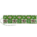 Retro 1880s Flowers Pattern 4 Roll Up Canvas Pencil Holder (L) View1