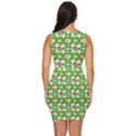 Retro 1880s Flowers Pattern 4 Draped Bodycon Dress View4