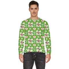 Retro 1880s Flowers Pattern 4 Men s Fleece Sweatshirt by violetheavensky