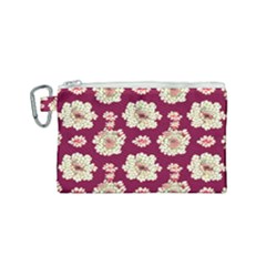 Retro 1880s Flowers Pattern Canvas Cosmetic Bag (small) by violetheavensky