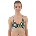 Royal Fractal Pattern Wrap Around Bikini Top View1