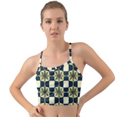Royal Fractal Pattern Mini Tank Bikini Top by violetheavensky