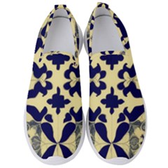 Royal Fractal Pattern 3 Men s Slip On Sneakers by violetheavensky