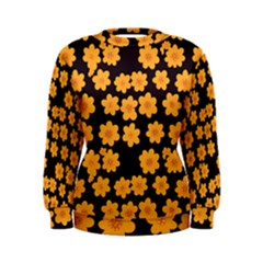 Retro 40s 50s Flowers Pattern Halloween 4 Women s Sweatshirt by violetheavensky