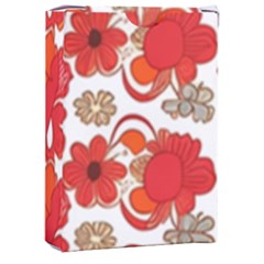 Mid Century Retro Floral 1970s 1960s Pattern 91 Playing Cards Single Design (rectangle) With Custom Box by violetheavensky