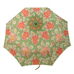 Retro 40s 50s Mexico Flowers Pattern 3 Folding Umbrellas by violetheavensky