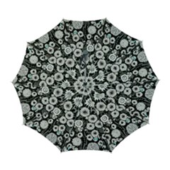Mid Century Retro Floral 1970s 1960s Pattern 87 Mid Century Retro Floral 1970s 1960s Pattern 86 Automatic Folding Umbrella With Case (large) by violetheavensky