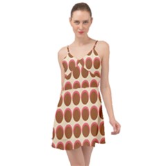 Retro 40s 50s Cupcake Pattern Summer Time Chiffon Dress by violetheavensky
