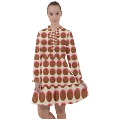 Retro 40s 50s Cupcake Pattern All Frills Dress by violetheavensky