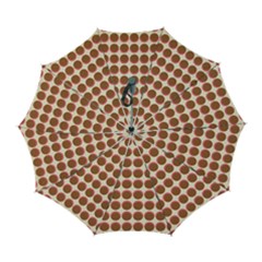 Retro 40s 50s Cupcake Pattern Automatic Folding Umbrella With Case (large) by violetheavensky