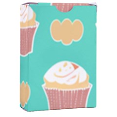 Retro 40s 50s Cupcake Pattern 3 Playing Cards Single Design (rectangle) With Custom Box by violetheavensky