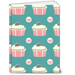 Retro 40s 50s Cupcake Pattern 2 5  X 7  Hardcover Notebook by violetheavensky