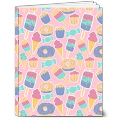 Ice Cream Donut Sweets Candie 7  X 9  Softcover Notebook by Apenda