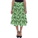 Leaves Pattern Texture Seamless Perfect Length Midi Skirt View1