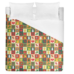 Template Christmas Pattern Duvet Cover (queen Size) by Proyonanggan