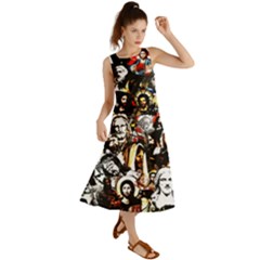 Jesus Christ Modern Halftone Pattern Summer Maxi Dress by snek
