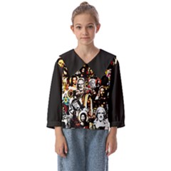 Jesus Christ Modern Halftone Pattern Kids  Sailor Shirt by snek
