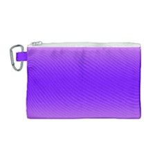 Cotton Candy Pink To Indigo Violet Bilinear Gradient Canvas Cosmetic Bag (medium) by GradientsOmbre