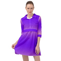 Cotton Candy Pink To Indigo Violet Bilinear Gradient Mini Skater Shirt Dress by GradientsOmbre