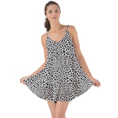 Black White Leopard Love The Sun Cover Up by DinkovaArt