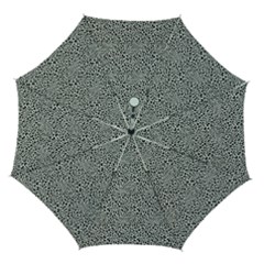 Black White Leopard Automatic Folding Umbrella With Case (medium) by DinkovaArt