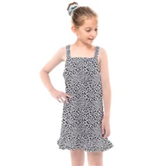 Black White Leopard Kids  Overall Dress by DinkovaArt