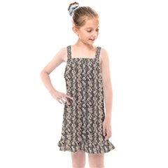 Beige Snake Pattern Kids  Overall Dress by DinkovaArt