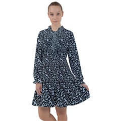Blue Giraffe Pattern All Frills Dress by DinkovaArt
