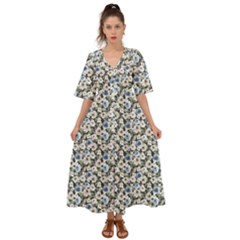 Roses Kimono Sleeve Boho Dress by DinkovaArt