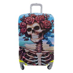 Grateful Dead Hippie Peace Roses Rock Music Legend Luggage Cover (small) by Tsamara
