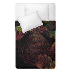 Leaves Plant Contrast Carved Nature Duvet Cover Double Side (single Size) by Tsamara