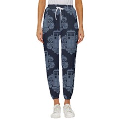 Dr Who Tardis Pattern Women s Cropped Drawstring Pants by Tsamara