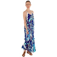 Trippy Dippy Bears Blue Dancing Greatful Dead Skull Steal Your Face Cami Maxi Ruffle Chiffon Dress by Salmanaz77