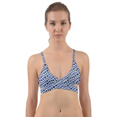 Blue Snake Wrap Around Bikini Top by DinkovaArt